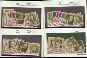 EDW1949SELL : USA 1940 Scott #859-93. 4 sets. Used. Catalog $64.00.