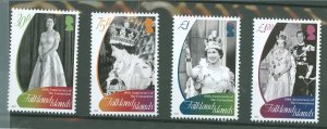 Falkland Islands #1098-1101 Mint (NH) Single (Complete Set) (Queen) (Royalty)