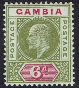 GAMBIA 1902 KEVII KEY TYPE 6D WMK CROWN CA