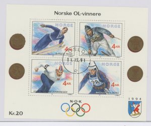 Norway #997 Used Souvenir Sheet