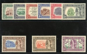 India - Jaipur 1947 Silver Jubilee set complete superb MNH. SG 72-80. Sc 49-57.