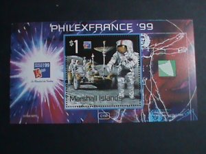 ​MARSHALL ISLAND-1999 SC#709 PHILEXFRANCE'99- FIRST MAN ON THE MOON MNH S/S VF