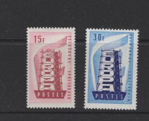 France #805-06 (1956 Europa set)  VFMNH CV $5.25