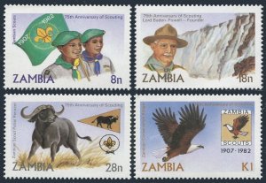 Zambia 268-71,271a,MNH.Mi 273-276,Bl.11. Scouting 1982.Lord Baden-Powell,Eagle.