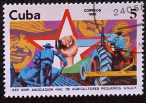 CUBA Sc# 2870  SMALL FARMERS' ASSOCIATION agriculture 1986  used / cto