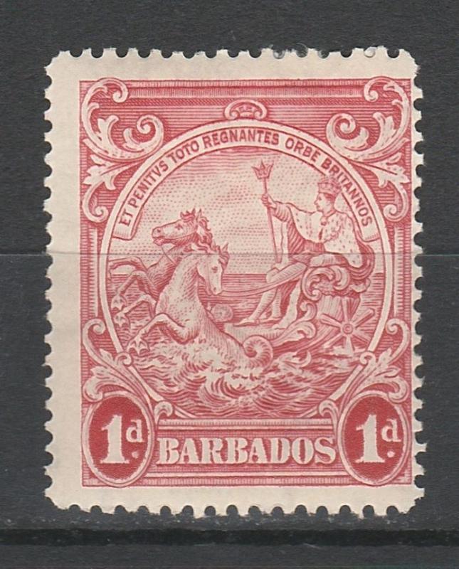 BARBADOS 1938 KGVI SEAHORSES 1D PERF 14 