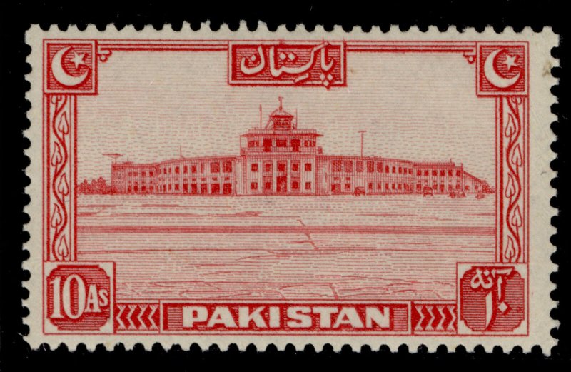 PAKISTAN GVI SG36, 10a scarlet, M MINT.