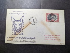 1942 Canada Cover Lourdes Du Blanc Sablon Quebec to Portland OR USA