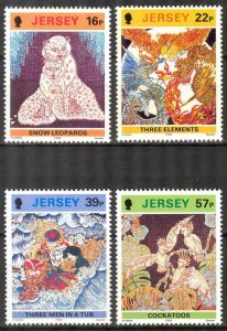 Jersey Great Britain 1992 Tie-Dye Art Set of 4 MNH