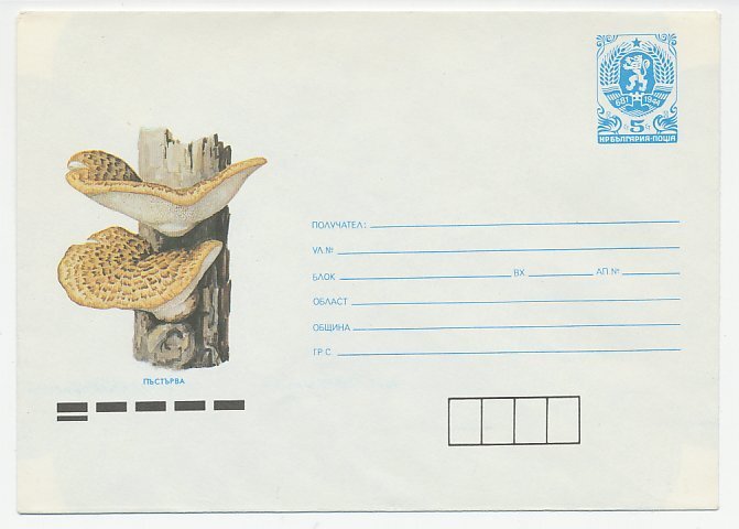 Postal stationery Bulgaria 1990 Mushroom