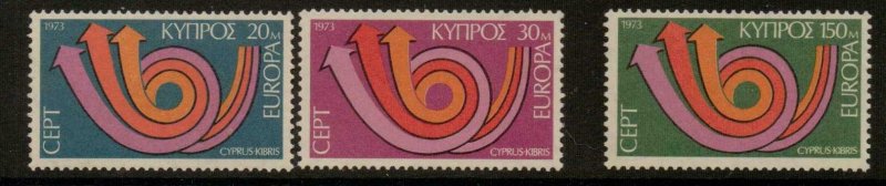 CYPRUS SG403/5 1973 EUROPA MNH