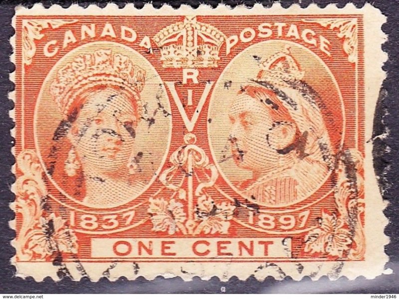 CANADA 1897 QV 1 Cent Orange Jubilee SG122 Used