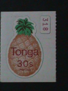 ​TONGA-RARE LOVELY BEAUTIFUL PINEAPPLE SHAPE CUT STAMP-MINT VF- HARD TO FIND