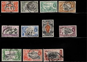 Nigeria Scott 80-90 Used 1953 short set 11/12  stamps