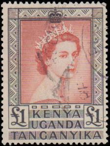 1954 Kenya, Uganda, Tanzania #117, Incomplete Set, High Value, Used