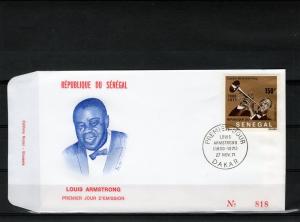 Senegal 1971F.D.C. Louis Armstrong Set (1) Sc # C106 