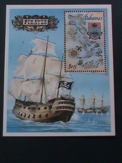 BAHAMA-1987 SC#629 MAP OF THE BAHAMA -MNH S/S SHEET VERY FINE