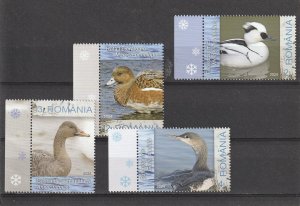 Romania STAMPS 2024 WINTER BIRDS POST MNH