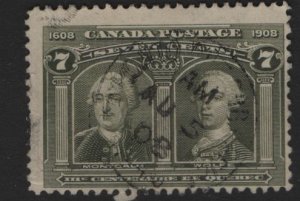 CANADA 100  USED   TWO GENERALS  CAT VALUE $100.00