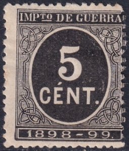 Spain 1898 Sc MR23 war tax MLH*