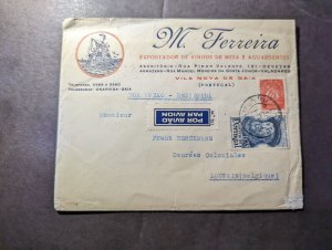 1905 Registered Portugal Airmail Cover Vila Nova De Gaia to Louvain Belgium