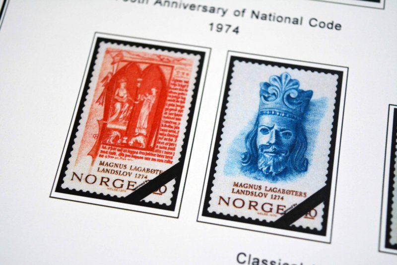 COLOR PRINTED NORWAY 1855-2010 STAMP ALBUM PAGES (183 illustrated pages)