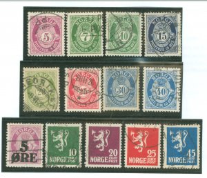 Norway #78/79/81/84/86 Used Single