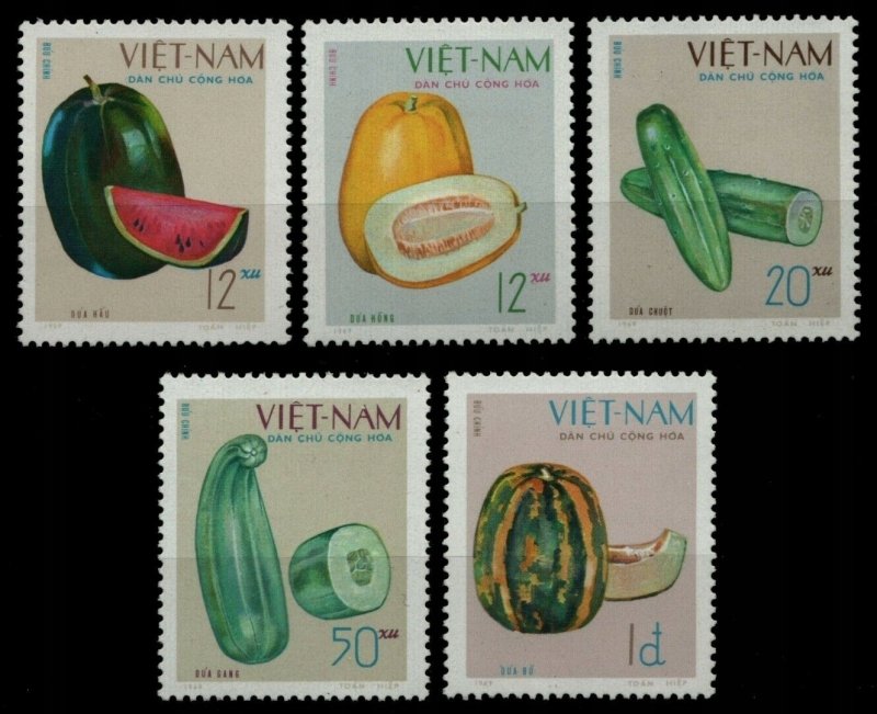 Vietnam 1970 MNH Stamps Scott 590-594 Fruits