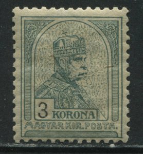 Hungary 1900 3 kr green mint o.g. hinged
