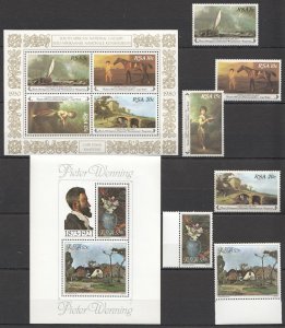 B1072 Rsa South Africa Art Paintings 2Set+2Bl Mnh