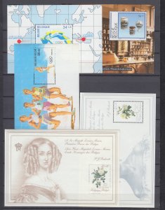 Z27120 J L,Stamps 5 different1980,s-90,s belgium mnh s/s