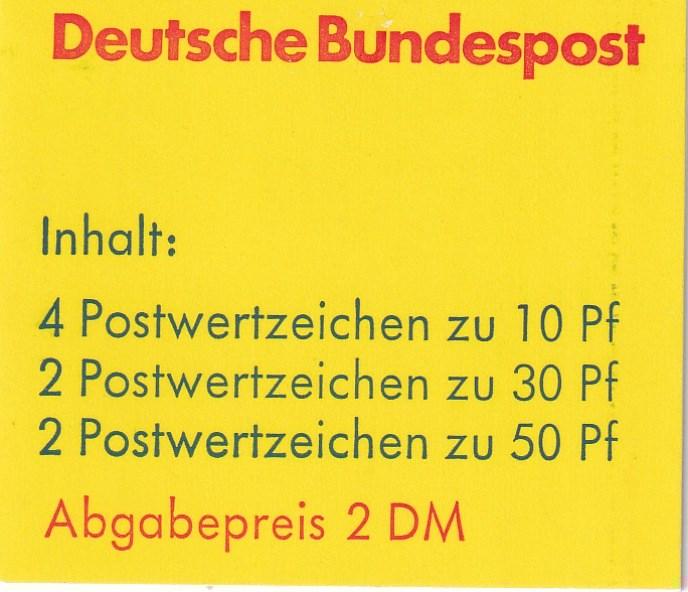 Germany #1231a Complete Booklet CV $9.00 (A19954)