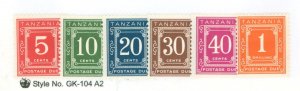 Tanzania #J1a-J6a Mint (NH) Single (Complete Set)