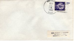 CALIFORNIA TOWN CANCEL,  SYCAMORE, CA  1960  FDC11496