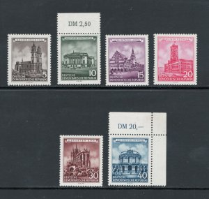 German Democratic Republic 1955 Buildings Scott # 265 - 270 MNH