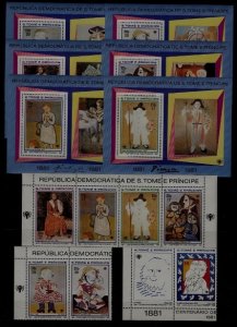 St.Thomas Prince 628-30 MNH Picasso/Children year/ Painting/ 3v+6s/s