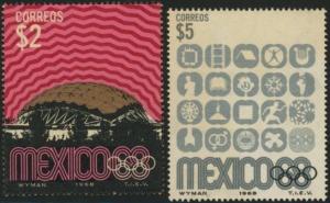 Mexico 999-1000 MNH Olympic Sports