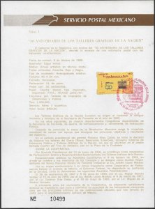 SKV) 1989. Mexico. 50th Anniversary of the nation's graphic workshops. F...