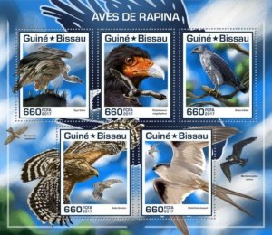 Guinea-Bissau - 2017 Birds of Prey - 4 Stamp Sheet - GB17508a