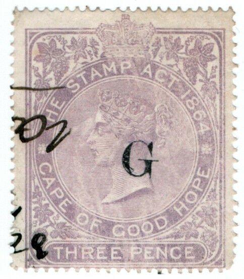 (I.B) Griqualand West Revenue : Duty Stamp 3d