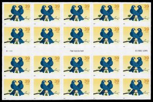 PCBstamps  US #4029a Bk Pane $7.80(20x39c)Love, MNH, (3)