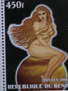 BENIN-2003- THE LAND OF THE RISING FUN-SEXY MODELS ARTS AND PAINTING MNH FUL