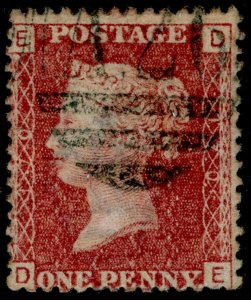 SG44, 1d lake-red plate 170, FINE USED. Cat £24. A26 GIBRALTAR. DE