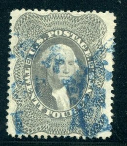 US SCOTT #37, Used-XF W/ Blue Cancel PF Cert (DFP 4/10/20) 