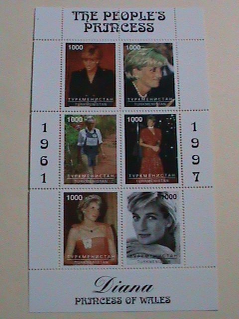 TURKMENISTAN STAMP: 1997- PRINCESS DIANA-THE BEAUTY OF  PRINCESS-MINT NH