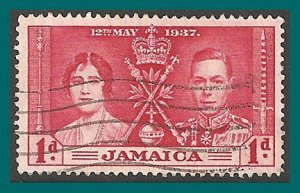 Jamaica 1937 Coronation, 1d used  113,SG118