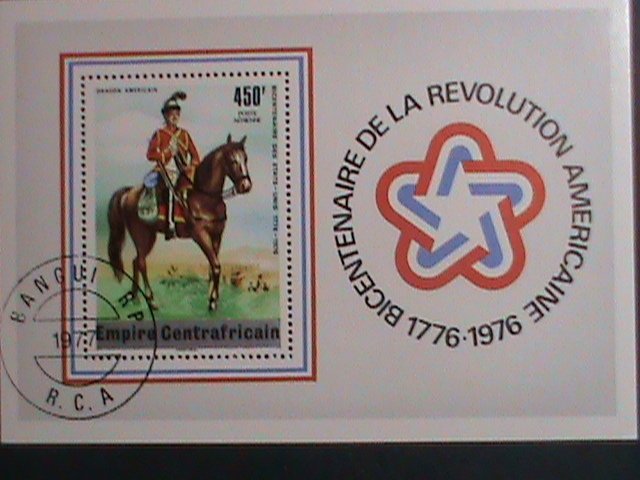 CENTRAL AFRICA-1977 BICENTENARY OF AMERICAN REVOLUTIONARY-CTO S/S VERY FINE