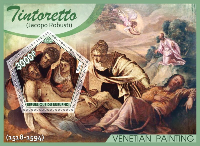 Stamps Art. Painting Tintoretto 6 sheets perforated MNH** 2017 year