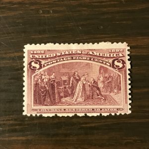 US SCOTT 236 - 8¢ Columbian Exposition (3) - M, H, Fine - 2011 SSCV $65.00