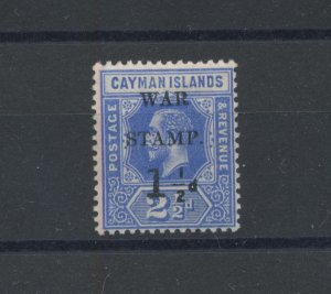 1917 CAYMAN ISLANDS, Stanley Gibbons #53 - 1 1⁄2 d. on 2 1⁄2 d deep blue - w